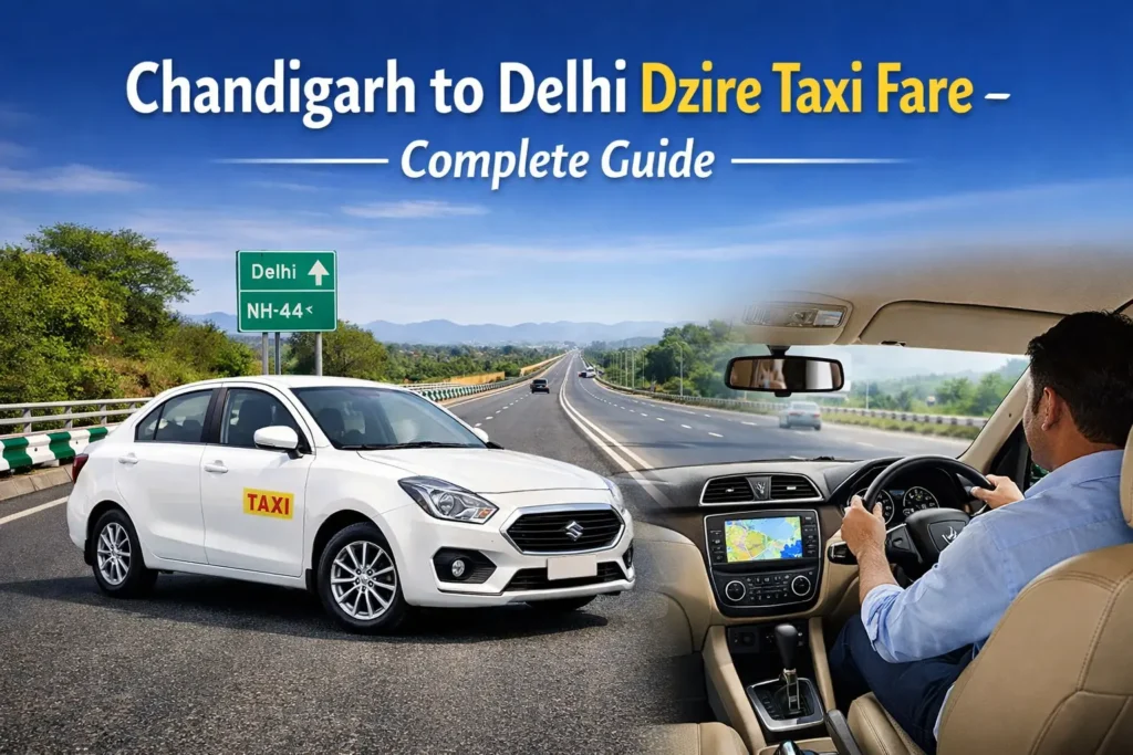 Chandigarh to Delhi Dzire Taxi
